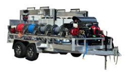custom pressure washing skid
